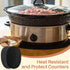 2 Pcs Oval Slow Cooker Heat Resistant Mat for 6-8 Quart Non Skid Countertop Heat Protector Mat Kitchen Appliance Mats for Air Fryer Kitchen Suppli...