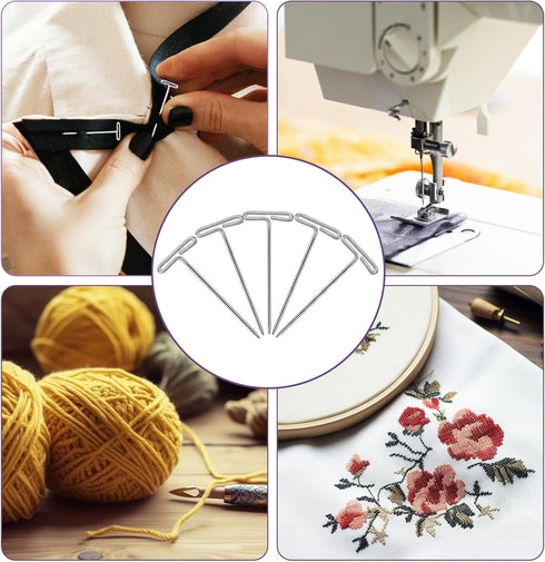 100 Pcs Wig Pins T Pins 1 Inch Jewelry T Pin T Shape Sewing Pins For Blocking Knitting Stainless Steel Wig T Pins Wig Straight Pins With A Storage...