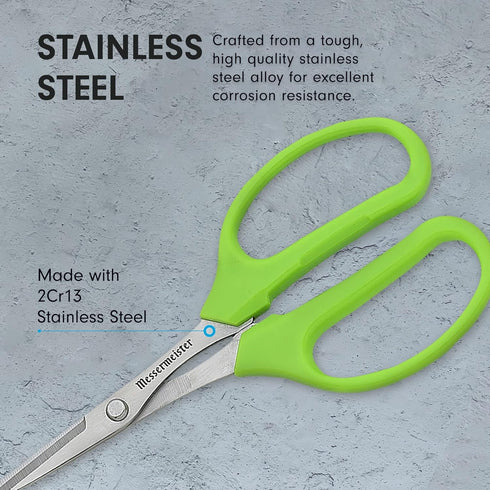 Messermeister 6-Inch Culinary Scissors, Green - All-Purpose Kitchen Scissors - 2Cr13 Stainless Steel & Nylon Slip-Resistant Handles...