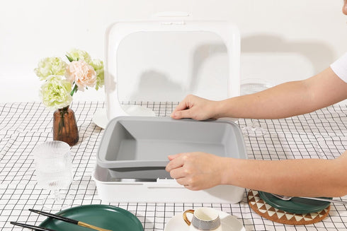 Silicone Baking Dish with Handles, Deep Rectangular Bakeware Cake Pan, Compatible with Fancy Panz, for Lasagna, Cake, Brownie or Family Dinner, 12...