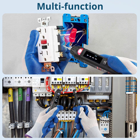 3-in-1 Smart Multimeter with Non Contact Voltage Tester Pen and Phase Sequence Meter TRMS 6000 Counts Automatic Identification Electric Pen Multim...