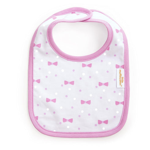 Baby Bibs 3 Pack Cotton Blend Hook-and-Loop Closure - Ballerina and Bows (Zhara), Newborn & up, Pink, Small...