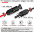 QIANRENON Solar Panel Connector Cable 12AWG Solar Panel Connector to Battery Clip Extension Cable Alligator Clip to Male & Female Solar Connectors...