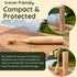 Bamboo Screwable Toothbrush Two-Piece Design | Soft, BPA-Free Bristles & Portable Case | Natural, Compact & Eco-Friendly | Ideal for Travel, Campi...