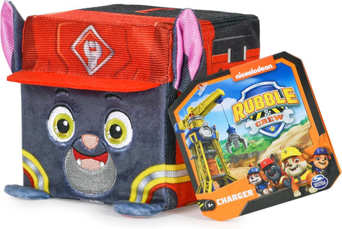 Rubble & Crew Stuffed Animals, Charger, 4-Inch Cube-Shaped Plush Toy for Kids Ages 3 and Up...
