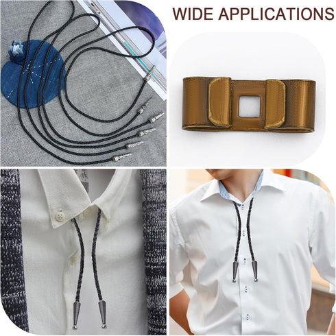 CHGCRAFT 32Pcs 2Styles Rectangle Bolo Tie Slides Clasp Accessories Blank Bolo Tie Slides for DIY Bolo Tie Making, Antique Bronze and Platinum...
