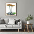 Posterizer 1 pcs-botanical illustration of two parasol mushrooms -2-Floral & Botanical Art-Teachers & Classrooms-Living Room Bedroom Decor- unfram...