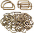 1 inch Metal Buckles, 25pcs Metal D Ring Semi-Circular D Rings and 25pcs Adjustable Slides Buckle for Hardware Belt Bags DIY Craft Accessories - B...