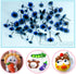 TOAOB 100pcs Blue Glass Eyes Kits 3mm to 12mm Assorted Sizes for Crafts Needle Felting Bears Dolls Decoys Sewing...