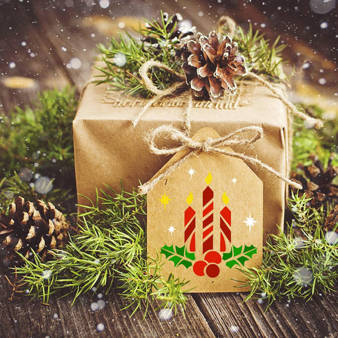 5"x5"Reusable Christmas Painting Stencils,24Pcs Xmas Waterproof Slice Templates Plastic Drawing Stencils for Kids Christmas DIY Craft Supplies...