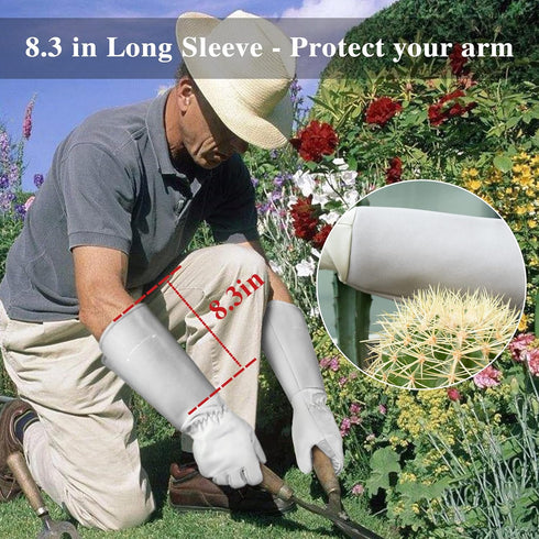 HANDLANDY Long Garden Gloves Thorn Proof for Women & Men, Rose Pruning Gauntlet Gloves, Best Protection Tool for Gardener...