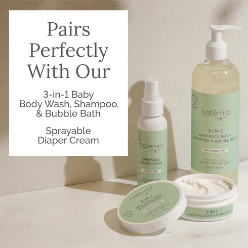 Natemia Baby Moisturizing Cream for Face, Body, & Hands - Baby Lotion for Newborn, Baby Cream for Dry Skin, Formulated with Natural Shea Butter an...