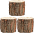 3pcs Bark Planter Wood Flower Container Wooden Barrel Bucket Flower Pot Rustic Plant Pot Succulent Cactus Vase for Party Decor...