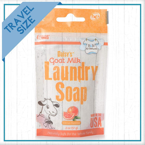 B&N All Natural Daisy's Goat Milk Powdered Soap Laundry Detergent, Scent, 3 Load Trial Size Citrus Sunrise Citrus Sunrise 2 Ounce Fresh...