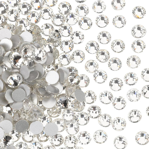 2880pcs Glue Fix Crystal Flatback Rhinestones Glass Diamantes Gems for Nail Art Crafts Decorations Clothes Shoes 2.4mm (ss8, Crystal)...