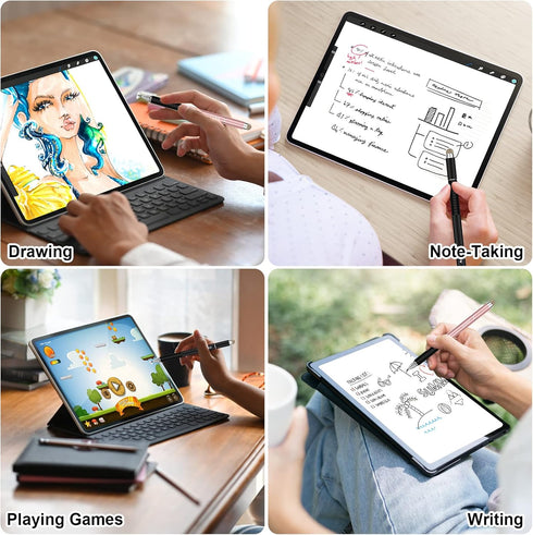 Stylus Pen 2 in 1 Fine Point & Mesh Tip for Touch Screen, Compatible for Tablet and Cellphone (Black/Blue/Rosegold)......