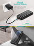 Solar Powered Power Bank - 30000mAh Portable Solar Charger, 2 USB Ports High-Speed Panel External Battery Packs Solar Portable Power Bank for iPho...