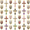 60Pcs/30Set Rosary Making Kits Supplies Religion Cross and Center Medal Charms Alloy Picture Jesus Enamel Pendant for Diy Prayer Necklace Jewelry...