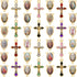 60Pcs/30Set Rosary Making Kits Supplies Religion Cross and Center Medal Charms Alloy Picture Jesus Enamel Pendant for Diy Prayer Necklace Jewelry...