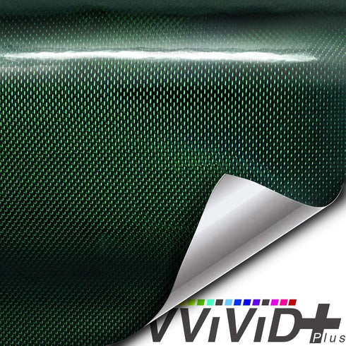 VViViD+ Holographic Weave High-Gloss Vinyl Car Wrap (1.5ft x 5ft, Green)...