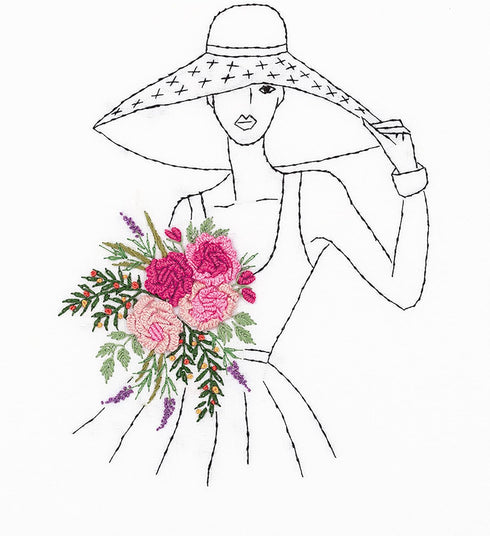 PANNA Embroidery Stumpwork Kit - Lady in A Hat......