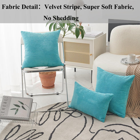Home Brilliant Rectangle Pillow Covers 12x20 Teal, Decorative Lumbar Pillow Cover for Couch Bench Outdoor Furniture, 12 x 20 inch, Teal...