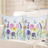 2 Pack Waterproof Spring Floral Pillow Covers 16x16 Inch Pink Tulip Flower Lavender Butterfly Throw Pillow Covers Outdoor Spring Summer Farmhouse ...