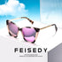 FEISEDY Trendy Polarized Women Sunglasses, Retro Womens Square Cat Eye Sun Glasses B4134...