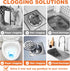 Drain Clog Remover 12 Pack Drain Cleaner Powerful Clogged Drain Sink Drain Clog Remover Hair Clog...