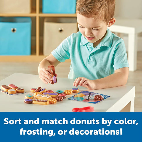 Learning Resources Grab That Donut!, 39 Pieces, Ages 3+,Fine Motor Game, Toddler Learning Toys,Toddler Toys, Educational Games for Kids, Preschool...
