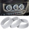 Audio Air Conditioning Button Cover Decoration Twist Switch Ring Trim for Jeep Wrangler JK JKU Patriot 2011-2018, Compass 11-16, Liberty 08-12, Do...