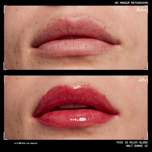 NYX PROFESSIONAL MAKEUP This Is Milky Gloss, Lip Gloss with 12 Hour Hydration, Vegan - Malt Shake (Warm Red)...