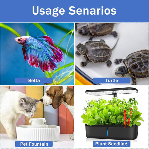 Super Mini Aquarium Heater 10W Betta Heater Adjustable Submersible Fish Heater Small Fish Tank Heater Turtle Heater with Digital Display Thermosta...