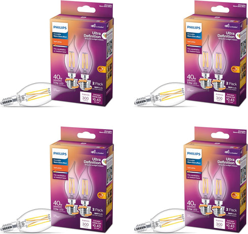 Philips LED BA11 Ultra Definition LED Globe Light Bulbs - 300 Lumen - Flicker-Free Dimmable 60W Light Bulb with EyeComfort Technology - Daylight (...