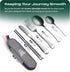 Portable Travel Silverware Set With Case, Includes 5 Pcs of Travel Utensils With Case, Stainless Steel Flatware Set For Camping, Easy to Travel, L...