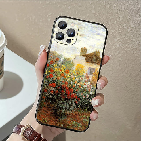 Case for iPhone 15 Pro Max, Classic Art Monet Painting Retro Landscape Phone Case for Women Men, Flexible TPU Slim Protective Phone Cover iPhone 1...