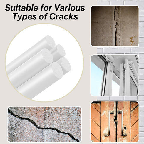 25FT Backer Rod 1/2 Inch Diameter Foam Caulk Concrete Expansion Joint Filler White Saver Weather Strip Seal for Gaps and Joints Concrete Filling (...