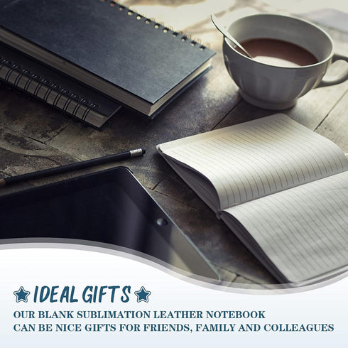 Zonon Sublimation Journal Blank Notebooks A6 190 Pages Thick Faux Leather Notebooks Sublimation Notebooks Leather Sublimation Journal Notebooks fo...