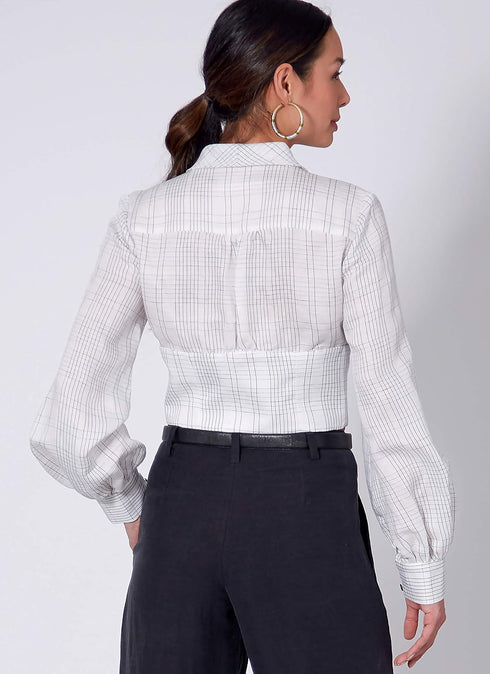 McCall's Patterns McCall's Women's V-Neck Blouse, Sizes 6-14 Sewing Pattern, various, White...