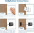 Refrigerator Lock, Heavy Duty Fridge Lock, Combination Lock for Refrigerator Cabinets, Child Safety Drawers, Lock, Take Care of Your Family, Easy ...