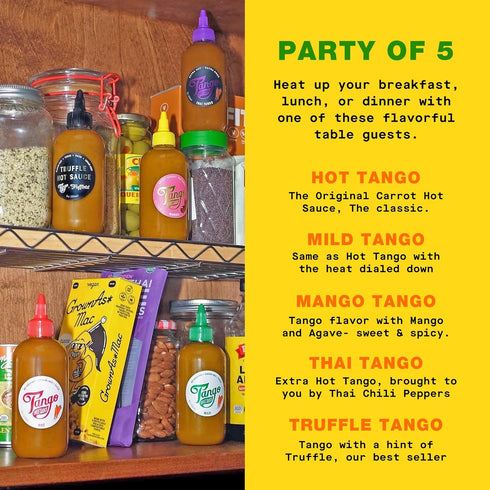 MILD Tango – Scotch Bonnet Carrot Hot Sauce – Mild Heat, Flavor First – Vegan, Gluten?Free, Clean Ingredients – 8 oz...