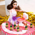 Happy 21st Birthday Cake Topper Decorations For Her With Mini Liquor Wine Bottle Candles, Toilet & Jointed Doll | 21st Birthday Decoration Party S...
