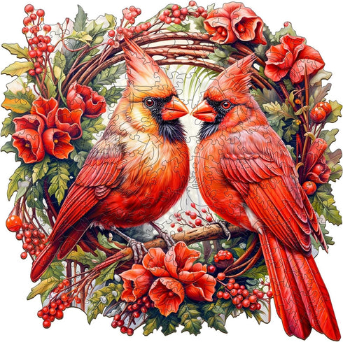 Wooden Puzzles for Adults, Cardinal Wooden Jigsaw Puzzles for Adults, Wood Puzzles Adult, Unique Animal Shape Wood Cut Puzzles, Birthday Gifts for...