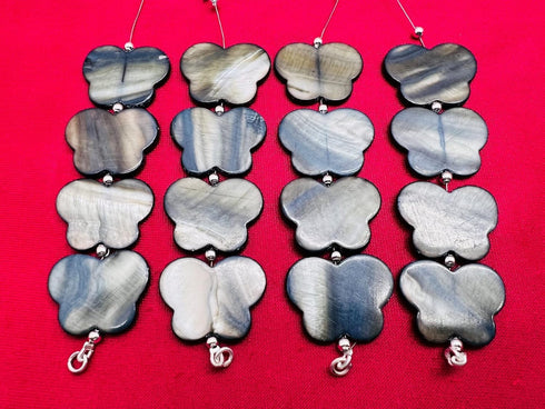 1 Strand Mother of Pearl 4 Pcs Beads Size 26x21mm Butterfly Shape Cut Smooth Beads for Jewellery Making, Beading & Craft Supplies KCRAFTS-RK_k65...