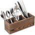 Wooden Silverware Organizer, 3 Spacious Compartments Cooking Spatula Holder, Silverware Storage Kitchen Utensil Flatware Caddy...