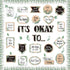65 Pcs Mental Health Poster It's Okay to Boho Eucalyptus Groovy Bulletin Board Set Inspirational Positive Cutout for Back to School Office Classro...