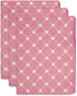 Bone Dry Pet Grooming Towel Collection Trellis Print, Microfiber Absorbent Drying Set, 15x30, Rose, 3 Count...