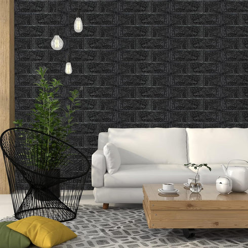 WAPANE 3D Brick Peel and Stick Wallpaper, 3D Wall Panels Self Adhesive, Removable Wallpaper Waterproof PE Foam Paintable,for Bedroom/Living Room/K...