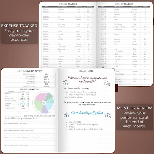 Clever Fox Budget Planner - Expense Tracker Notebook. Monthly Budgeting Organizer, Finance Logbook & Accounts Book, Bill Tracker, A5 (Brown)...