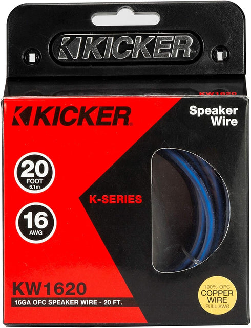 Kicker 46KW1620 K-Series 16AWG Speaker Wire, 20 FT...